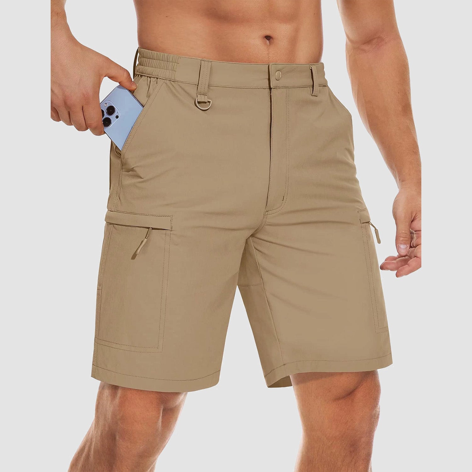 Men's Hiking Shorts 5 Pockets Water-Resistant Ripstop Quick Dry Outdoor Shorts