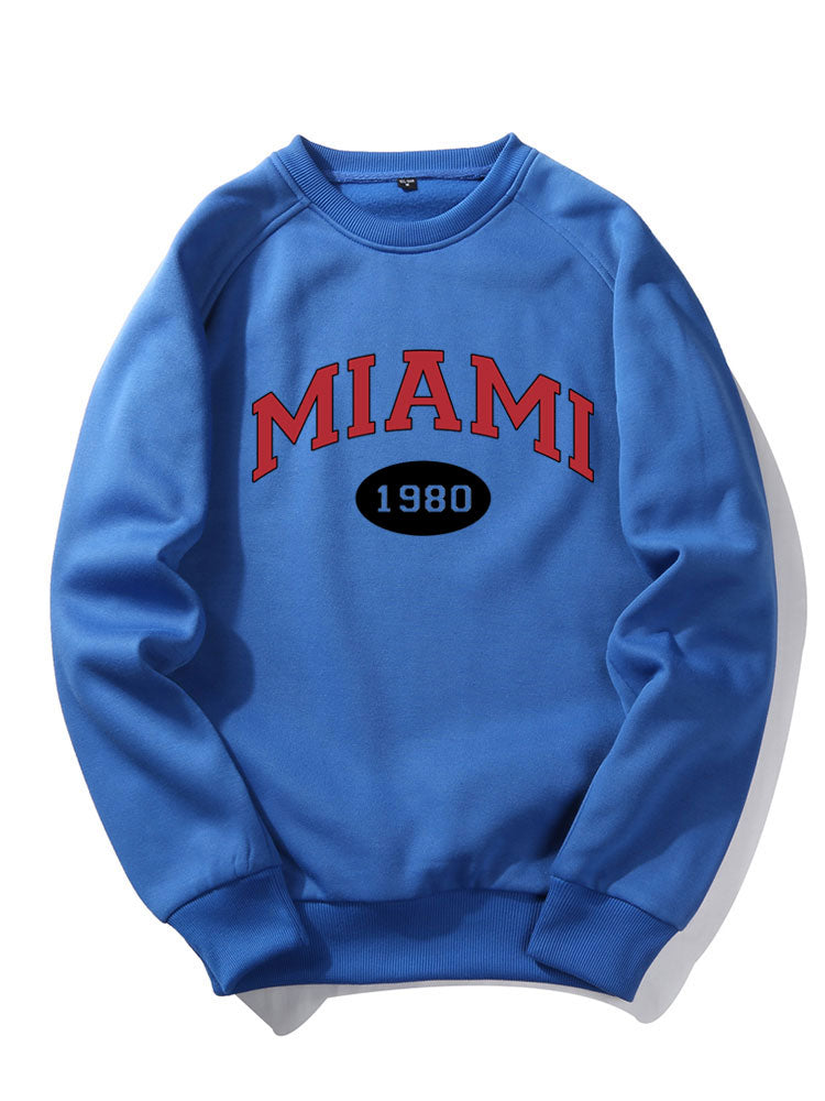 Miami Letter Print Sweatshirt